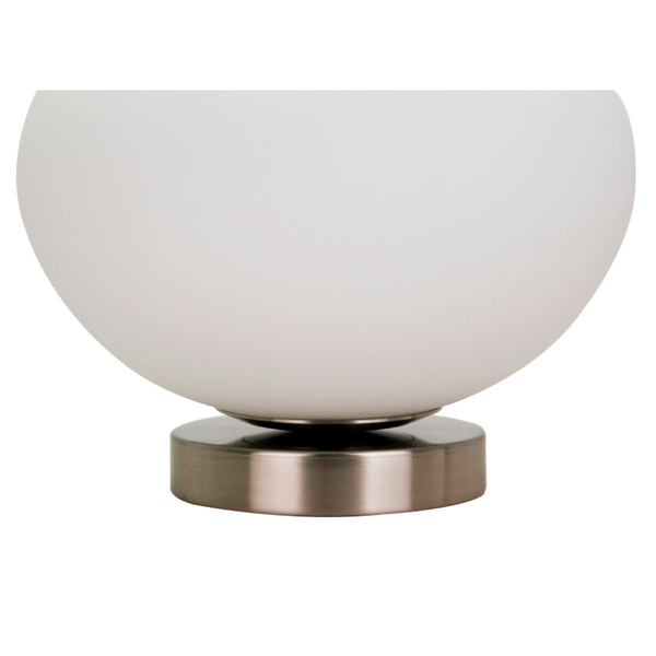 Kompakte Chericoni Opalino Tischlampe, Ø22 cm, 1-flammig, Glas & Metall, perfekt für kleine Räume und elegante Beleuchtung.