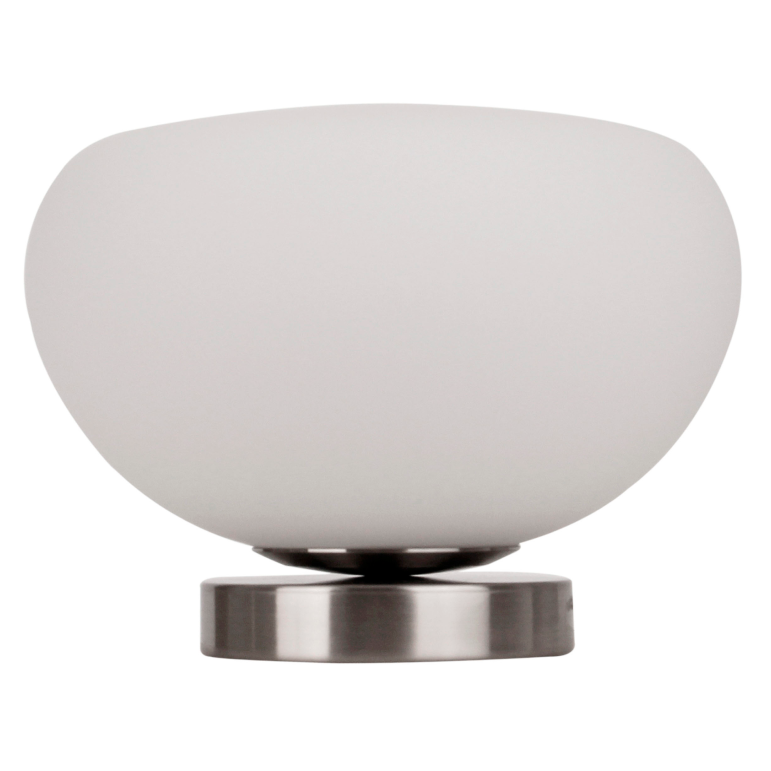 Zeitlos schöne Chericoni Opalino Tischlampe, Ø22 cm, 1-flammig, gefertigt aus Glas und Metall, sorgt für dekoratives Ambiente.