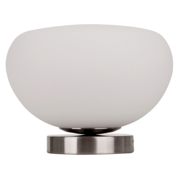 Zeitlos schöne Chericoni Opalino Tischlampe, Ø22 cm, 1-flammig, gefertigt aus Glas und Metall, sorgt für dekoratives Ambiente.