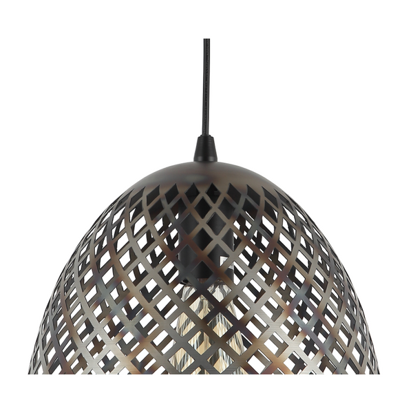 Design-Hängelampe Chericoni Pavia, schwarz, Ø30 cm, 1-flammig, stabiles Eisen- und Metallgehäuse.