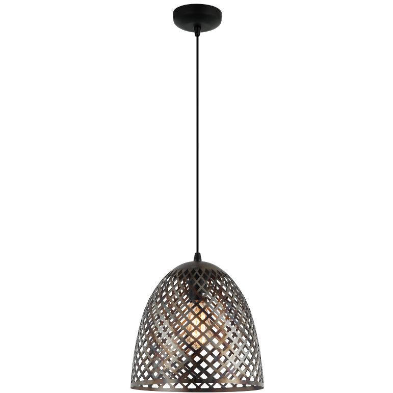 Chericoni Pavia Hängelampe, schwarz, Ø30 cm, 1-flammig, aus Eisen und Metall, modernes Industriedesign.