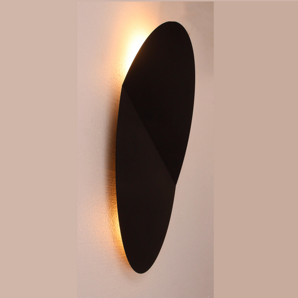 Moderne Chericoni Piatto wandlamp in zwart, 2 lichts, GX53 fitting, perfect voor elk interieur.