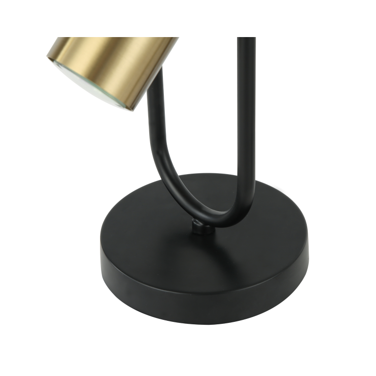 Chericoni Reggio Tischleuchte, Schwarz/Gold, Ø15 cm, 1-flammig, GU10, ideal für stilvolle Innenräume.