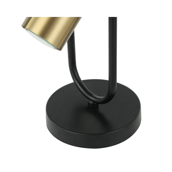 Chericoni Reggio Tischleuchte, Schwarz/Gold, Ø15 cm, 1-flammig, GU10, ideal für stilvolle Innenräume.