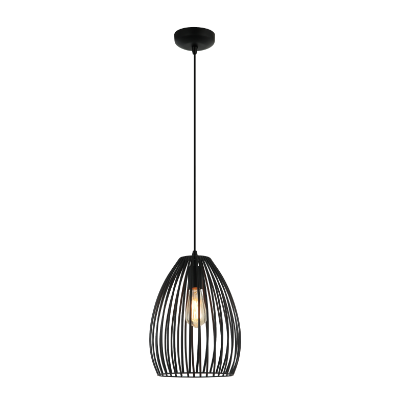 Chericoni Rho hanglamp in zwart, Ø26,5 cm, met E27 fitting, voor een moderne en functionele verlichting.
