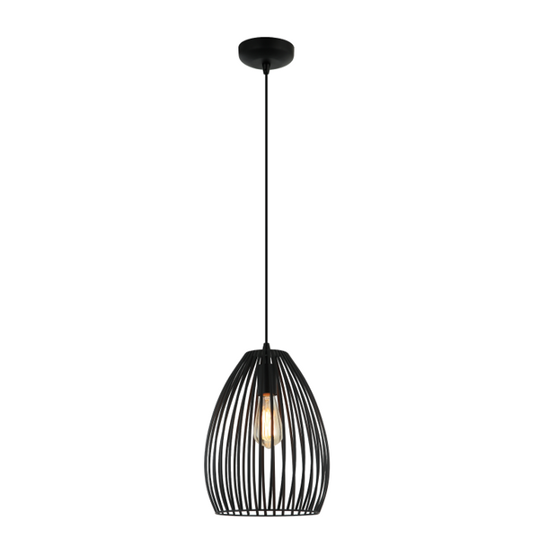 Chericoni Rho hanglamp in zwart, Ø26,5 cm, met E27 fitting, voor een moderne en functionele verlichting.
