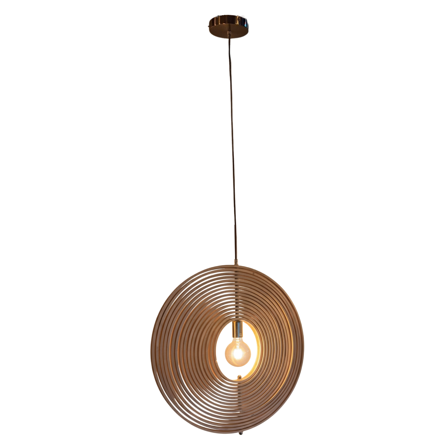 Chericoni Ring Hanglamp – 1 lichts – Ø60 cm – E27 – Natuur hout