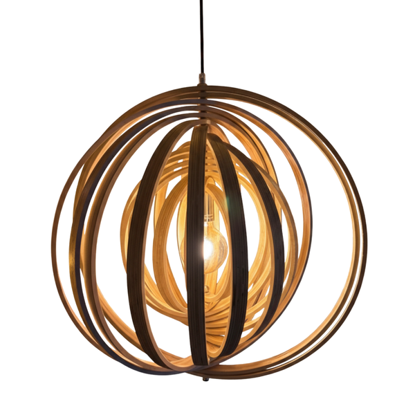 Chericoni Ring Hanglamp – 1 lichts – Ø60 cm – E27 – Natuur hout