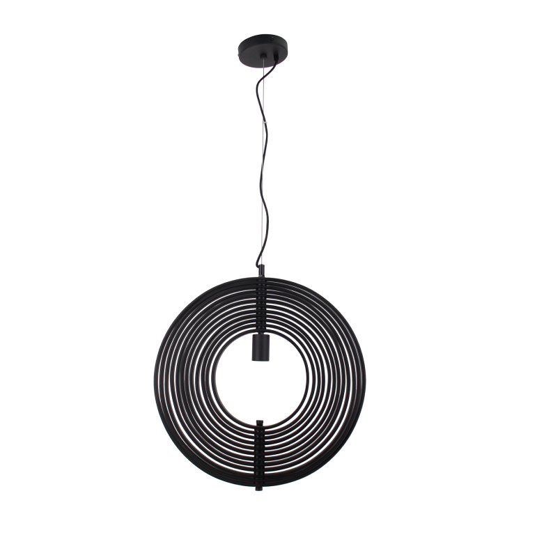 Stilvolle schwarze Deckenlampe Chericoni Ring Ø50 cm
