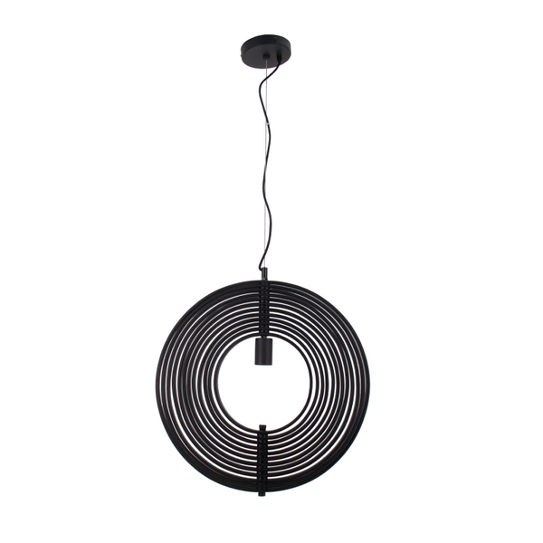 Stilvolle schwarze Deckenlampe Chericoni Ring Ø50 cm
