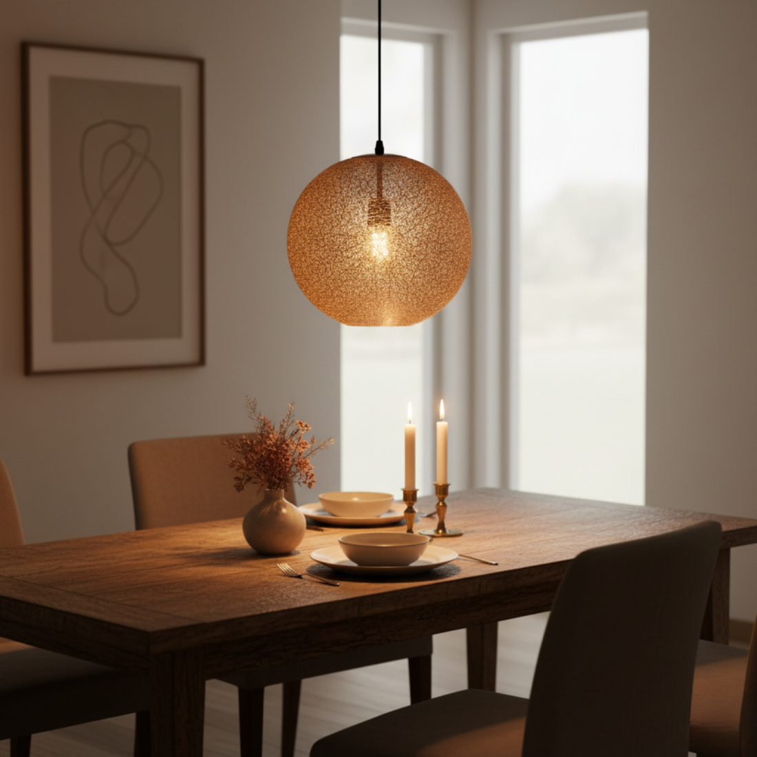 Chericoni Rolo Pendant Lamp – 1 light – Ø40 cm – E27 – Gold