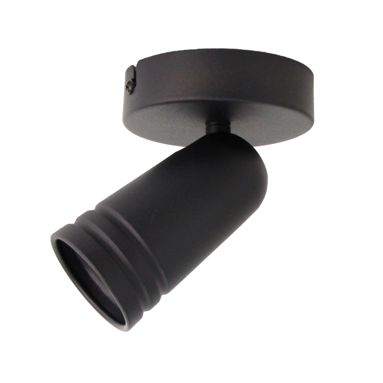 Chericoni Spero 1-flammige Plafondspot in Schwarz – Ø6 cm – GU10