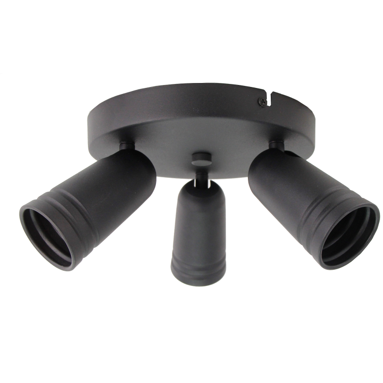 Chericoni Spero 3-flammige Plafondspot in Schwarz – Ø6 cm – GU10 – modern & verstellbar