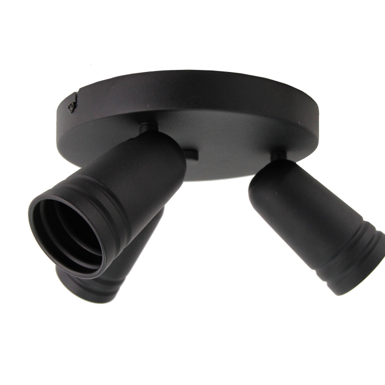 Chericoni Spero 3-flammige Plafondspot in Schwarz – Ø6 cm – GU10 – modern & verstellbar