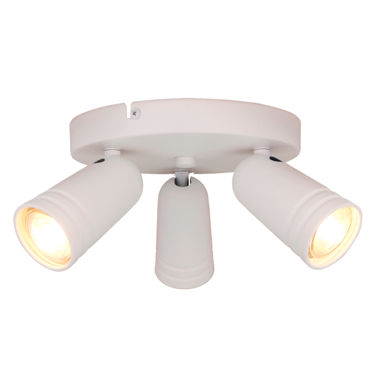 Chericoni Spero 3-flammige Plafondspot in Weiß – Ø6 cm – GU10 – modern & verstellbar