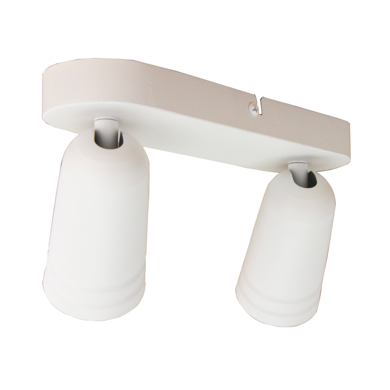 Stijlvolle witte Chericoni Spero plafondspot met 2 lichtpunten en modern design.