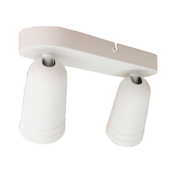 Stijlvolle witte Chericoni Spero plafondspot met 2 lichtpunten en modern design.