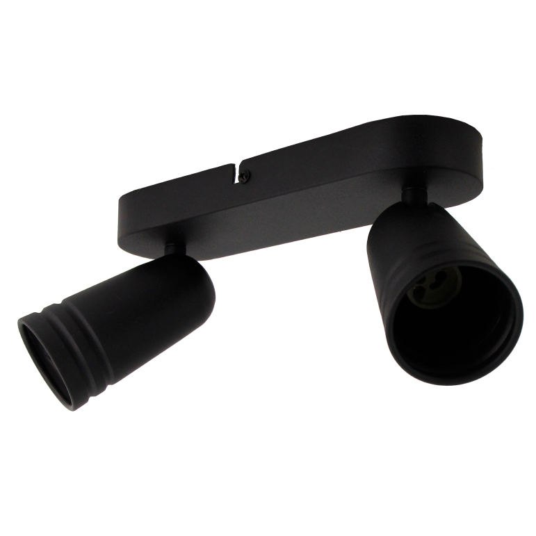 Chericoni Spero spotlamp met 2 lichtpunten, modern zwart design en Ø6 cm.