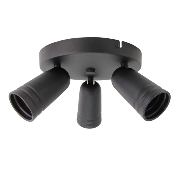 Chericoni Spero zwarte spot met drie GU10 fittingen, modern en functioneel.