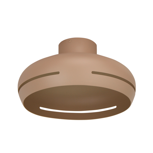 Ronde metalen plafondlamp in zandkleur – Chericoni Striscia – Ø35 cm