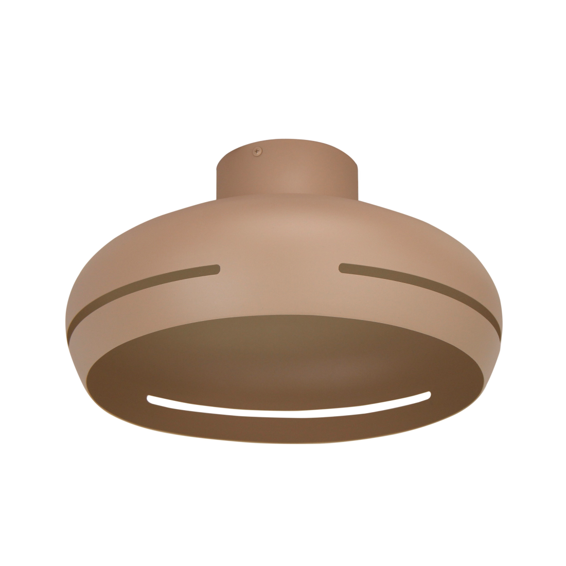 Ronde metalen plafondlamp in zandkleur – Chericoni Striscia – Ø35 cm