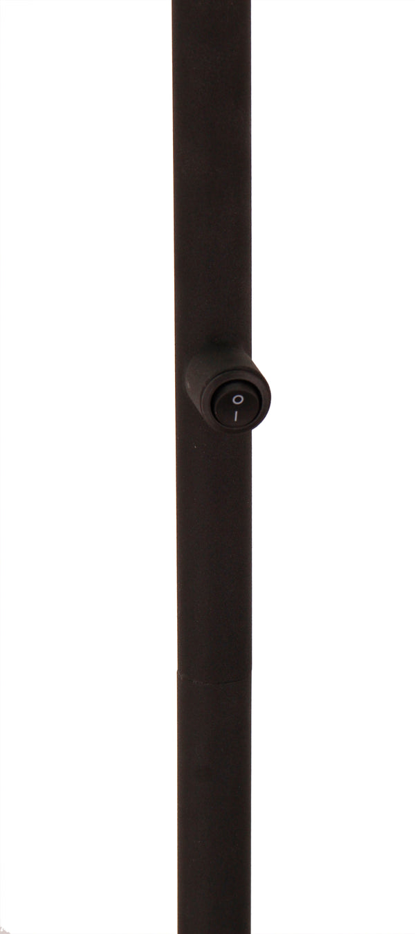 Chericoni Tavola vloerlamp, zwart, 153 cm hoog, met twee lichtpunten. Modern design, ideaal voor sfeervolle verlichting.