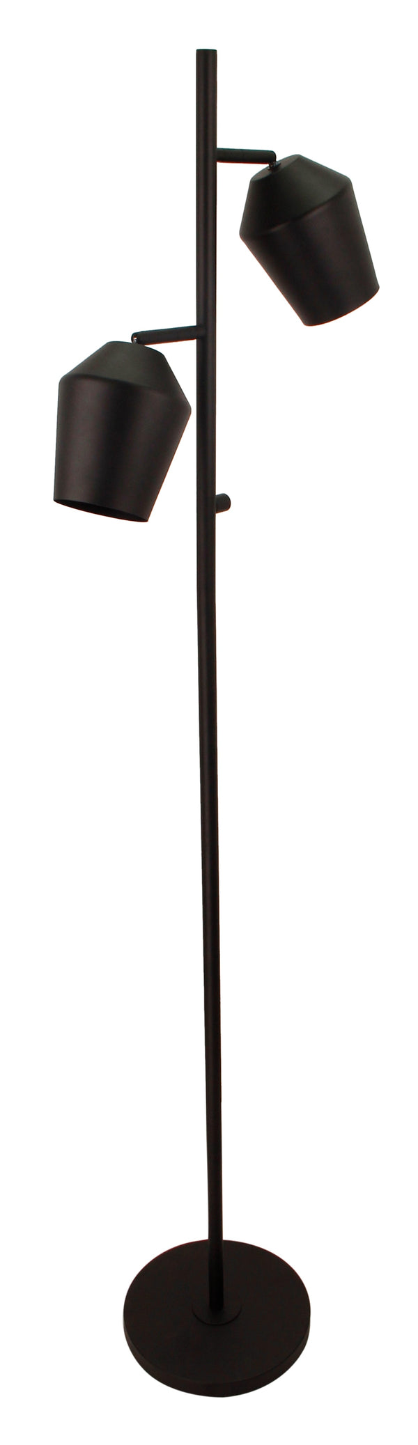 Chericoni Tavola vloerlamp, zwart, 153 cm hoog, met twee lichtpunten. Modern design, ideaal voor sfeervolle verlichting.