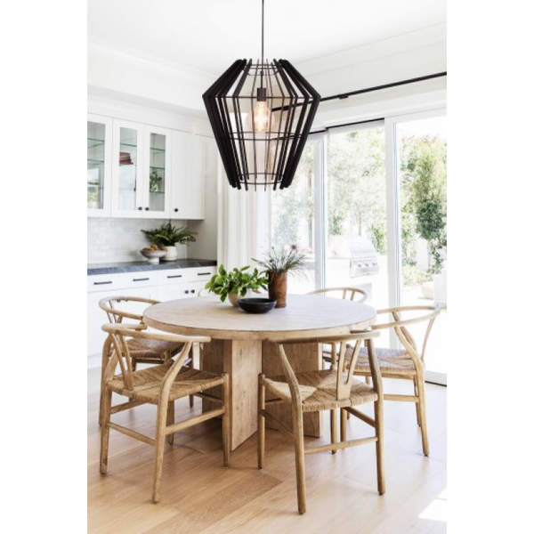 Moderne schwarze Hängelampe von Chericoni mit geometrischem Design