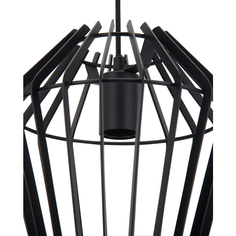 Offener Metallschirm der Chericoni Tavola Pendelleuchte in Schwarz