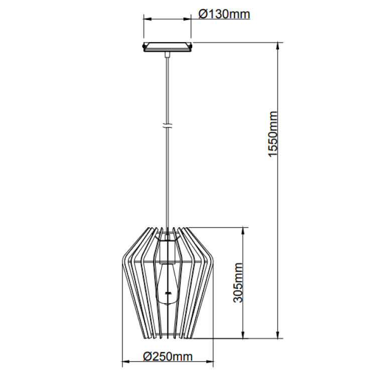 Offener Metallschirm der Chericoni Tavola Pendelleuchte in Schwarz