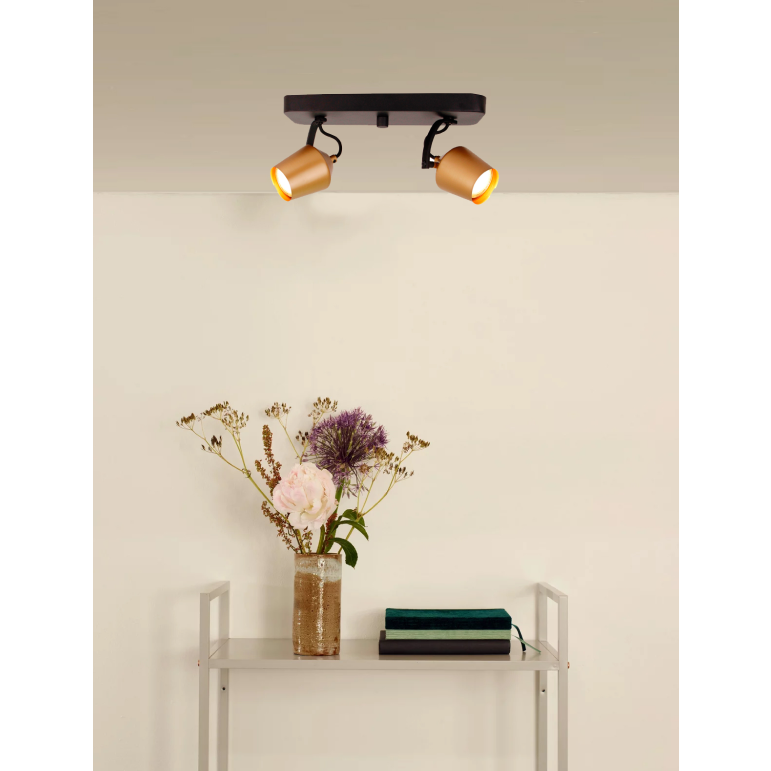 Chericoni Tavola Deckenstrahler Gold verstellbare Spots in modernem Interieur