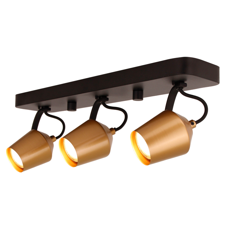 Moderne Beleuchtung Chericoni Tavola 3-flammiger Spot Gold