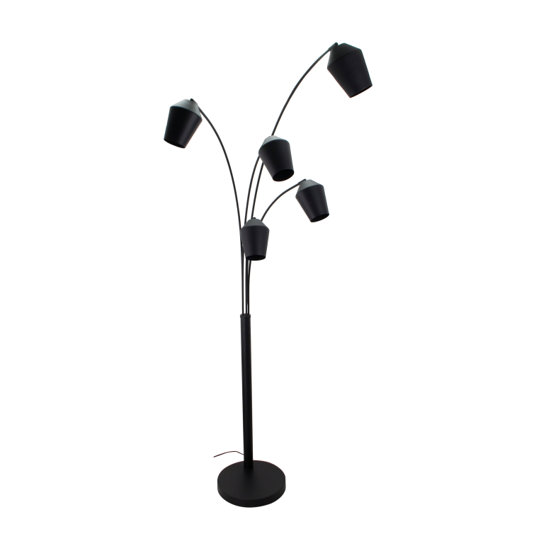 Hohe Stehlampe mit stabilem Metallfuß