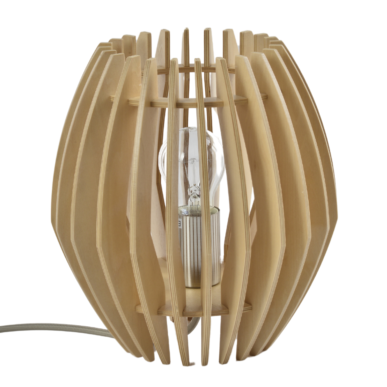 Chericoni Tavola Tafellamp, Ø23 cm, houtdesign, geschikt voor E27 lampen.