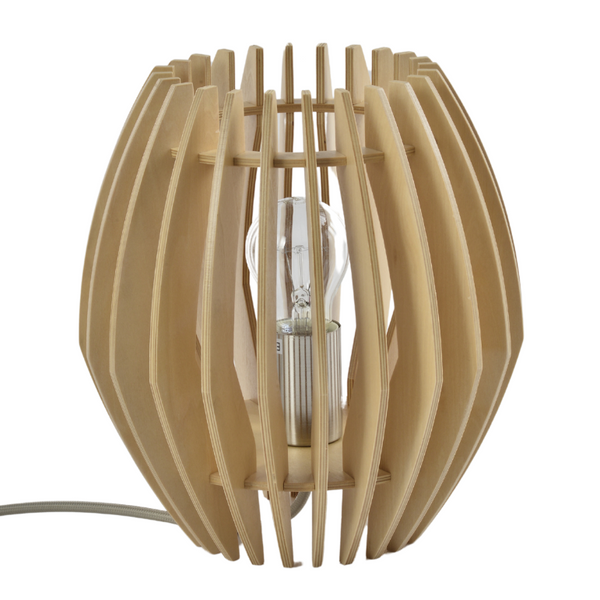 Chericoni Tavola Tafellamp, Ø23 cm, houtdesign, geschikt voor E27 lampen.