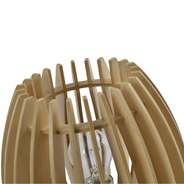 Chericoni Tavola Tafellamp, Ø23 cm, houtdesign, geschikt voor E27 lampen.