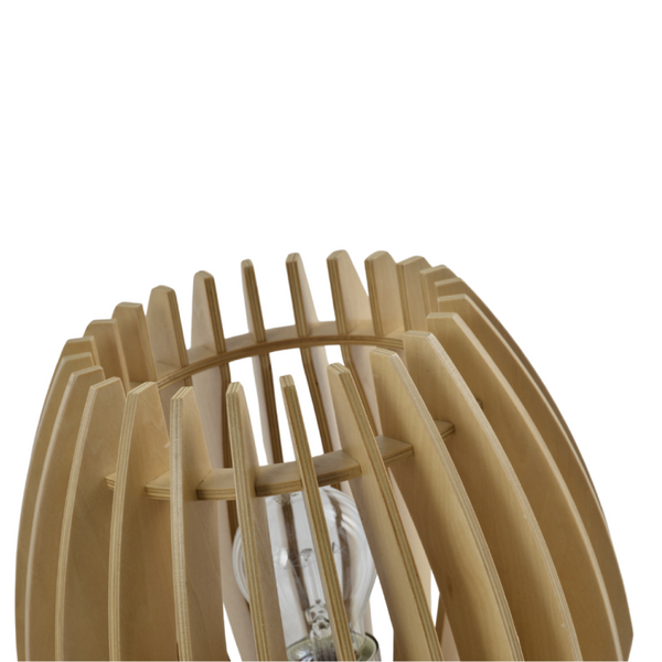 Chericoni Tavola Tafellamp, Ø23 cm, houtdesign, geschikt voor E27 lampen.