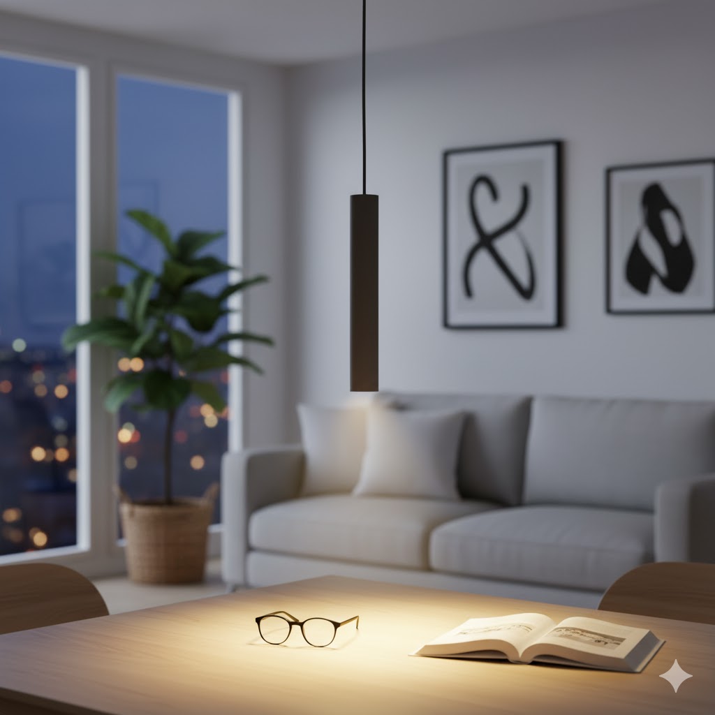 Chericoni Tubo Pendant Lamp – Concrete Look - Gu10 - Gray - Modern