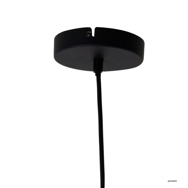 Chericoni Goccia hanglamp zwart metaal, Ø40 cm, robuust ontwerp, detailaanzicht van metaaltextuur en industriële afwerking.