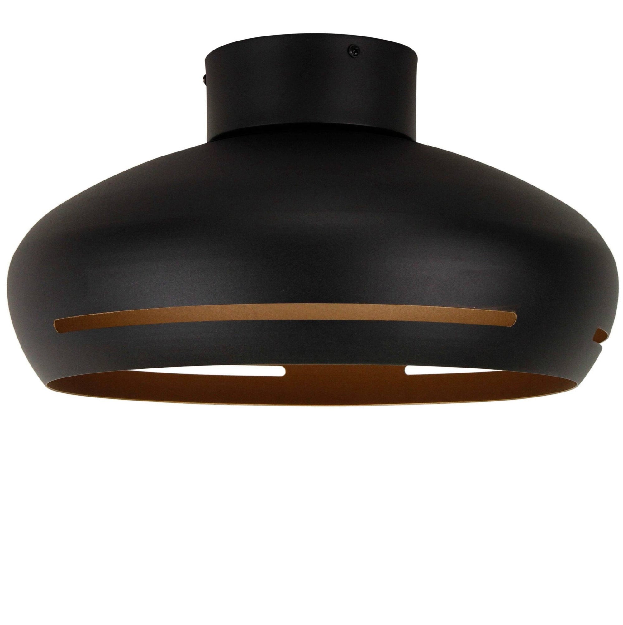 Chericoni Striscia Ø 35 cm plafondlamp, uitgevoerd in zwart en goud, een prachtige blikvanger voor je woonkamer of slaapkamer.