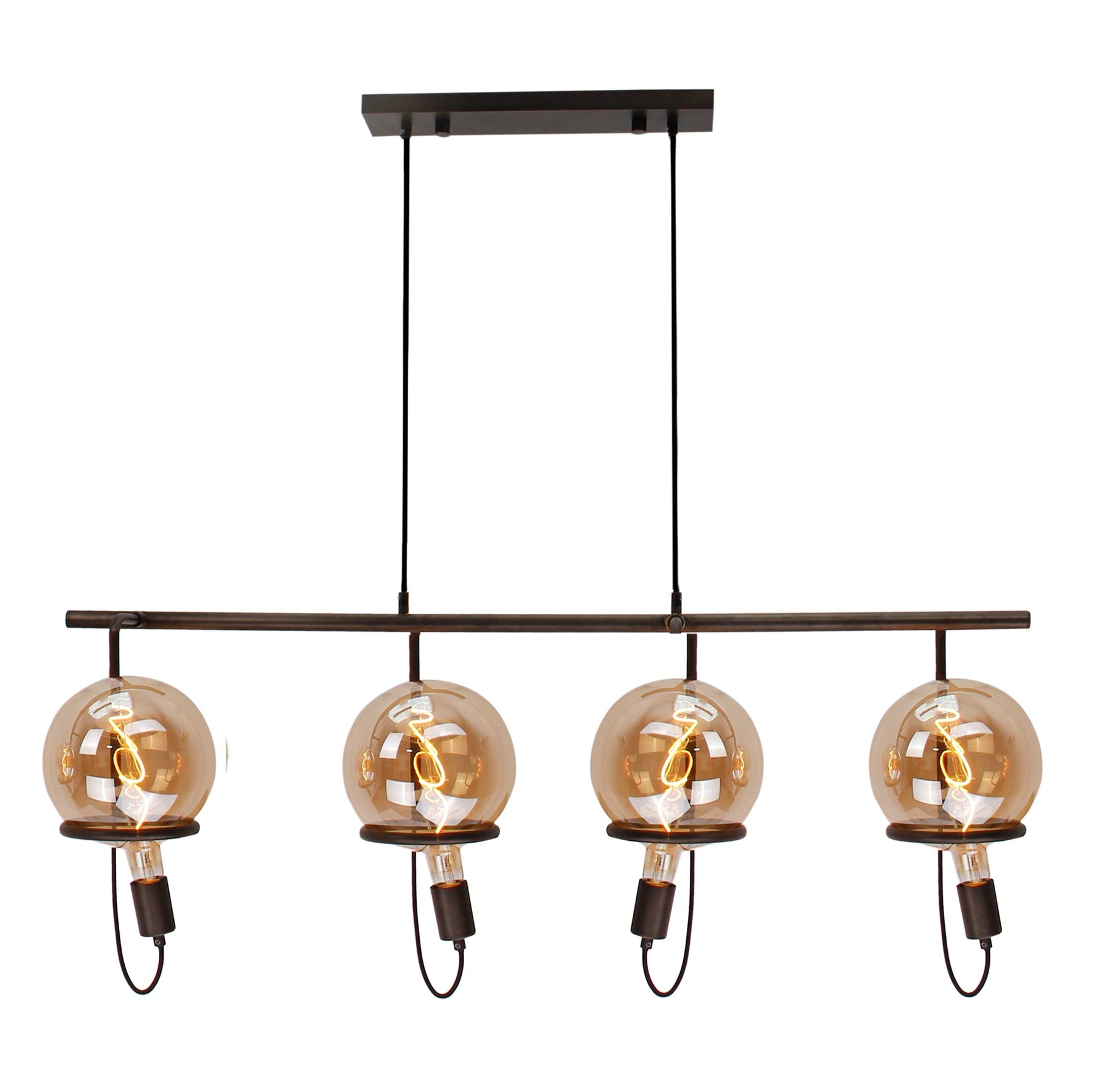 Chericoni Anello hanglamp, 4 lichts, E27 fitting, zwart design, stijlvol en modern voor diverse interieurstijlen.