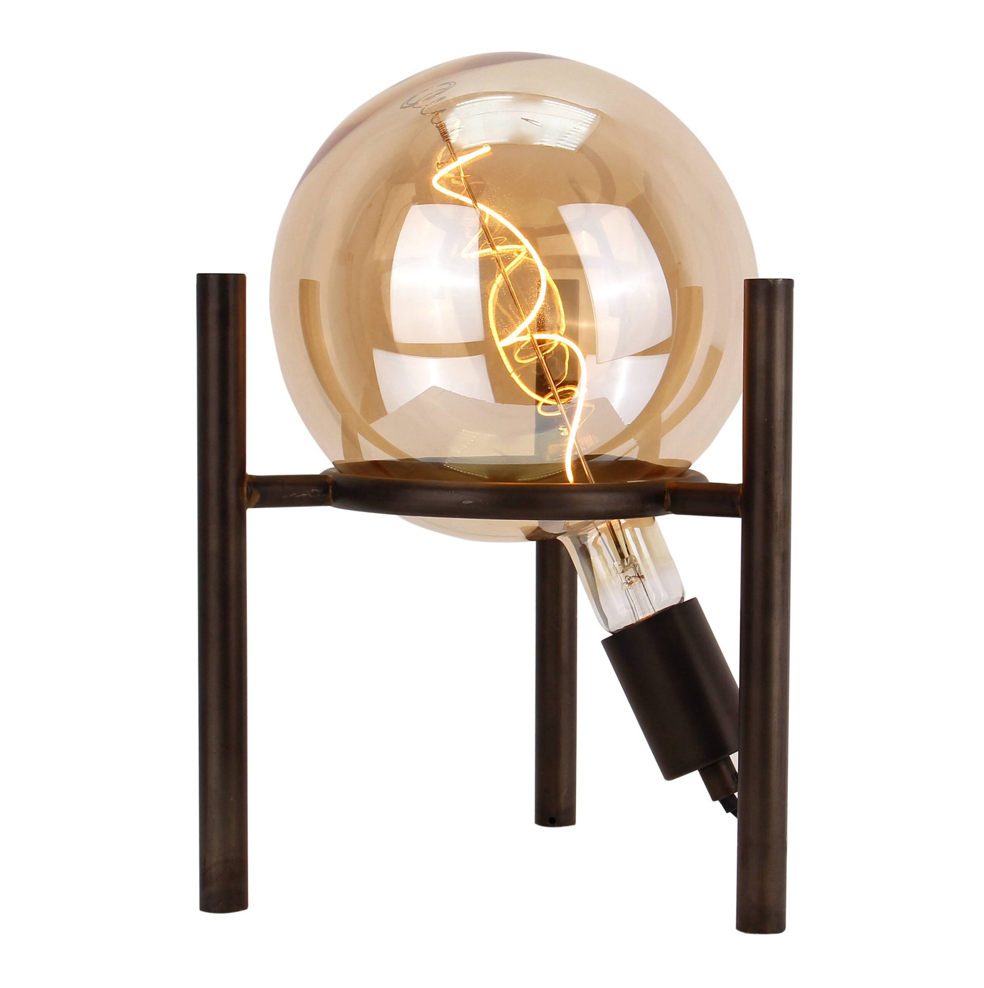 Zwarte Chericoni Anello tafellamp, 1 lichtpunt, Ø30 cm, geschikt voor E27 lampen.