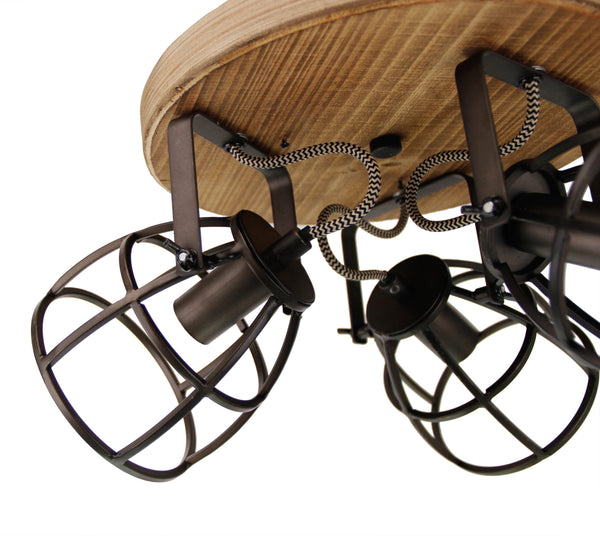 Compacte Chericoni Aperto plafondspot in zwart, 3 lichts, Ø12 cm, ideaal voor een stijlvol interieur.