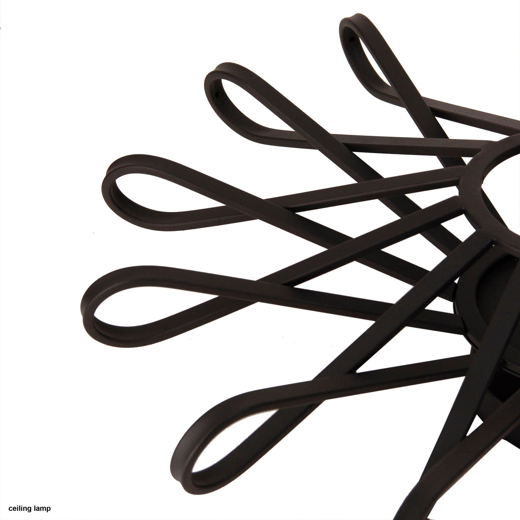 Chericoni Arco plafondlamp, 45 cm diameter, eigentijds design in zwart, ideaal voor stijlvolle interieurverlichting.