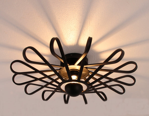 Chericoni Arco plafondlamp, 56 cm diameter, eigentijds design in zwart, ideaal voor stijlvolle interieurverlichting.