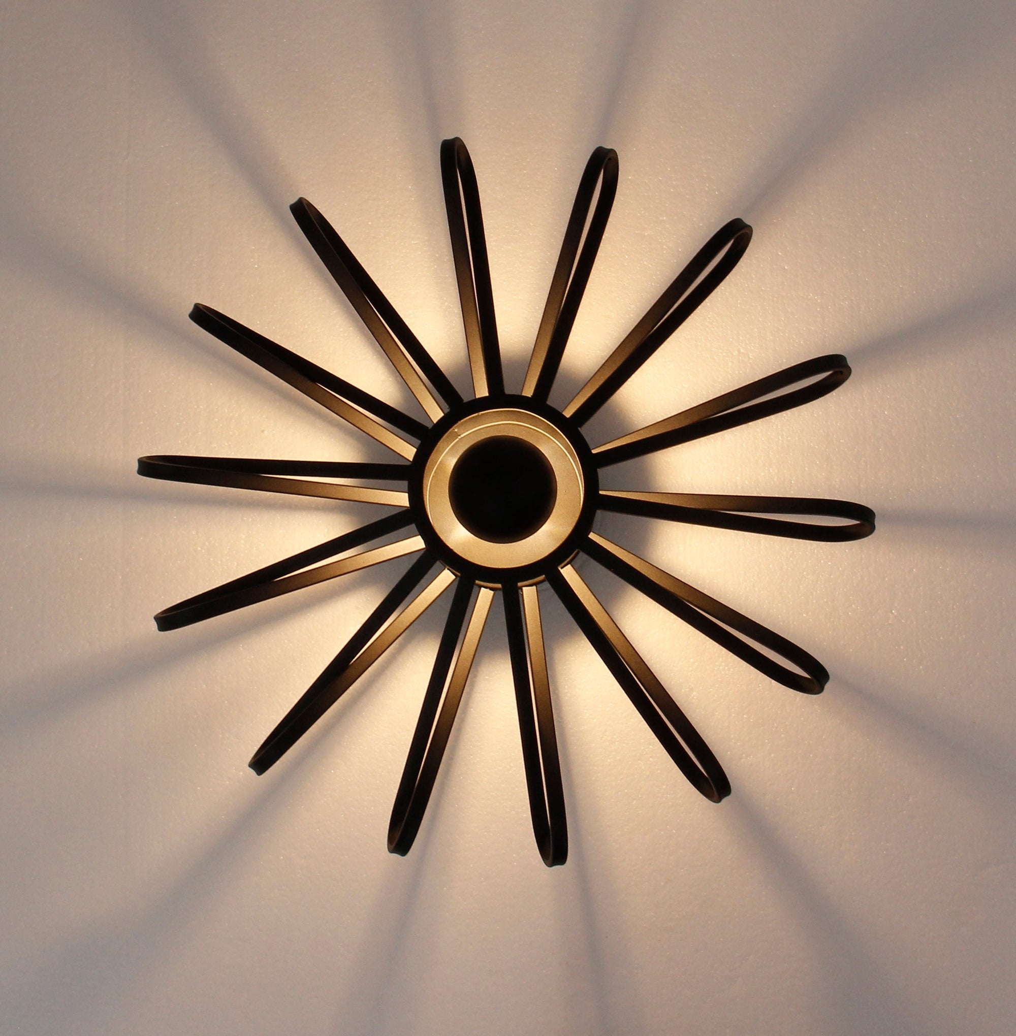 Chericoni Arco plafondlamp, 56 cm diameter, eigentijds design in zwart, ideaal voor stijlvolle interieurverlichting.