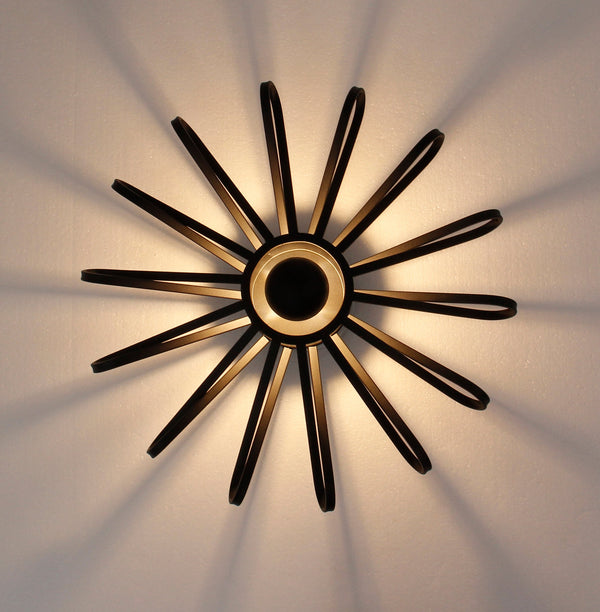 Chericoni Arco plafondlamp, 56 cm diameter, eigentijds design in zwart, ideaal voor stijlvolle interieurverlichting.