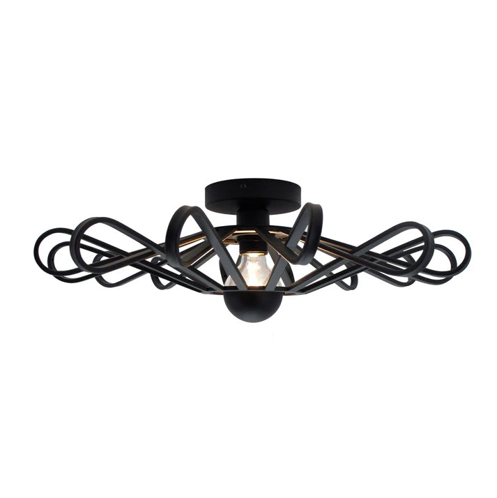 Chericoni Arco plafondlamp, 56 cm diameter, eigentijds design in zwart, ideaal voor stijlvolle interieurverlichting.