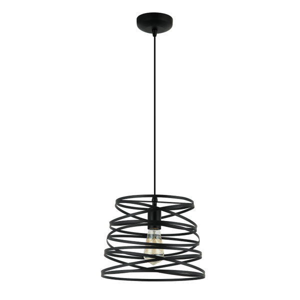 Asti hanglamp van Chericoni, Ø 35 cm, zwart, strak en modern ontwerp in metaal en ijzer, perfect voor sfeervolle verlichting