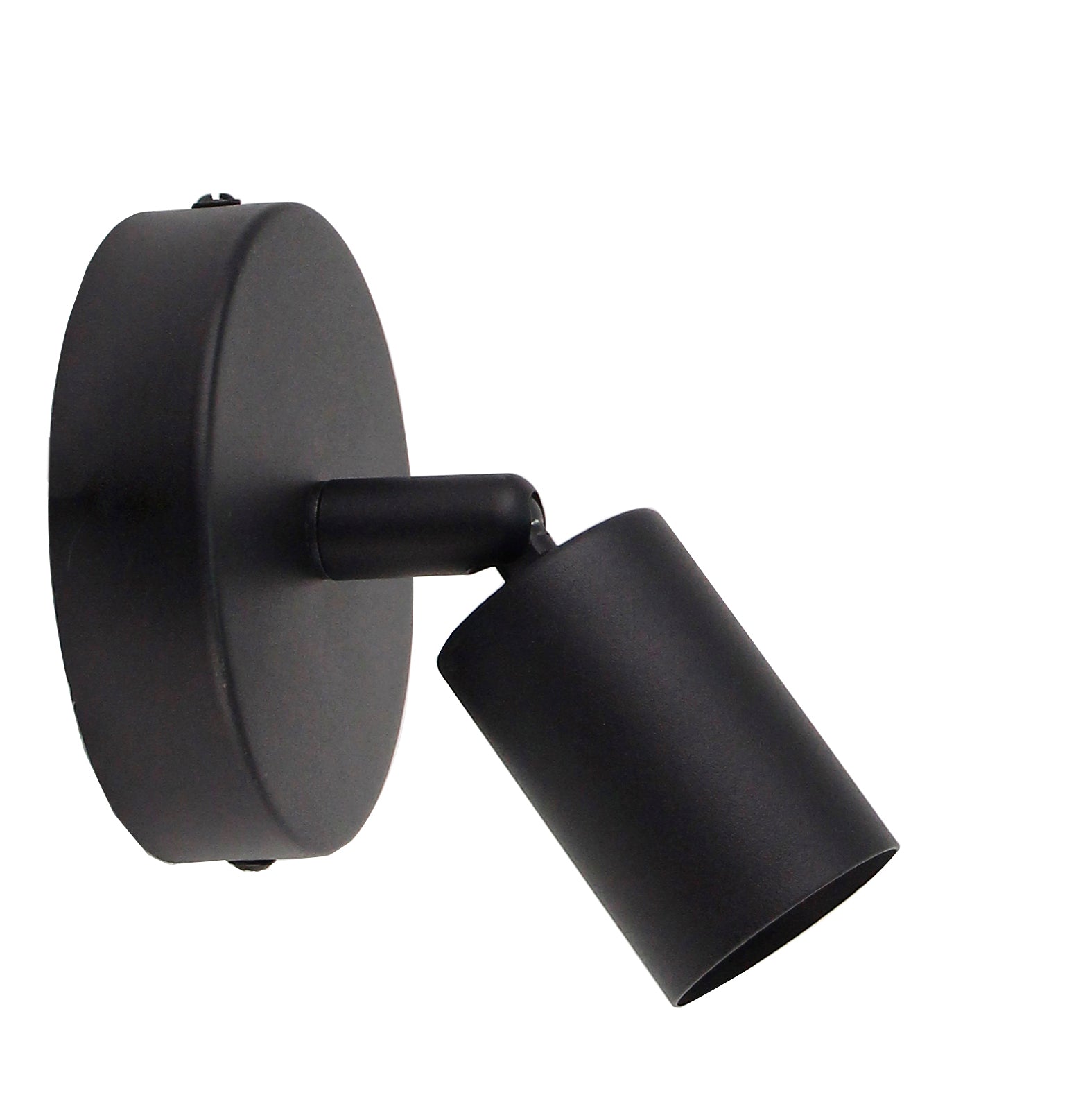 Wandlamp Chericoni Basic, zwart, Ø10 cm, 1 lichtpunt, E27 fitting, knikarm zonder snoer. Stijlvol en modern wanddesign.